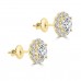 2.05 Ct Ladies Round Cut Diamond Stud Earring In 14 kt Yellow Gold